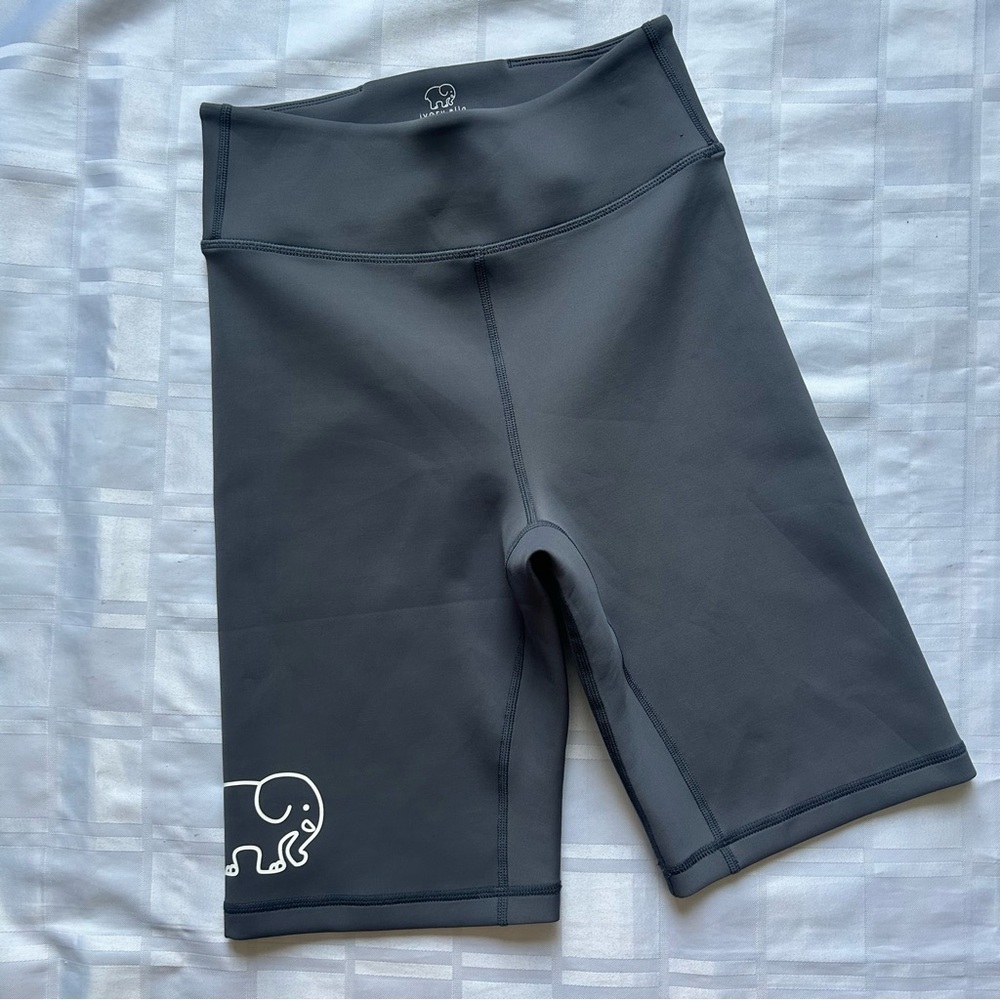 Ivory Ella High Rise Grey Biker Shorts